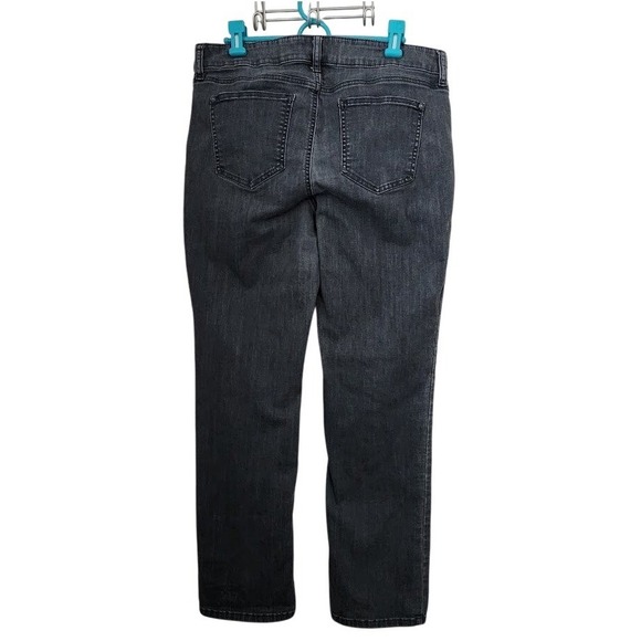 Chico's Straight Leg Jeans Charcoal Wash Size 2 US Size 12 Regular F38 - Picture 2 of 6